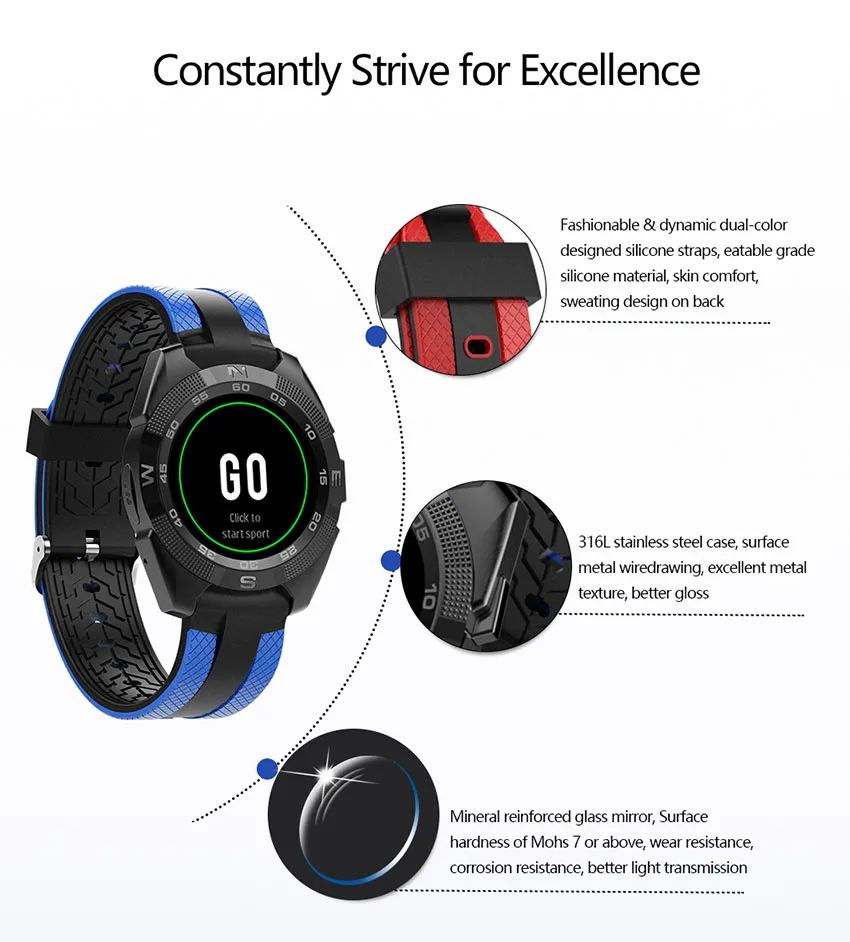 2018 New Hot L3 Smart Watch Support Heart Rate Passometer Sleep Tracker L3 Professional Sports Smartwatch For Men Women