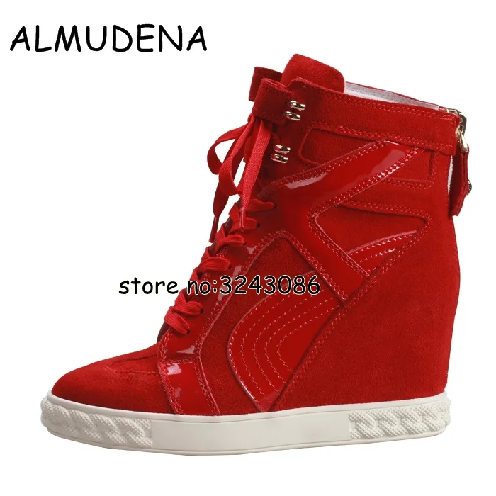 Spring Autumn Women Platform Wedge Casual Shoes Height Increasing Rome Style Tie Up Suede Leather Ankle Boots Lady Short Boots Spring Autumn Women Platform Wedge Casual Shoes Height Increasing Rome Style Tie Up Suede Leather Ankle Boots Lady Short Boots