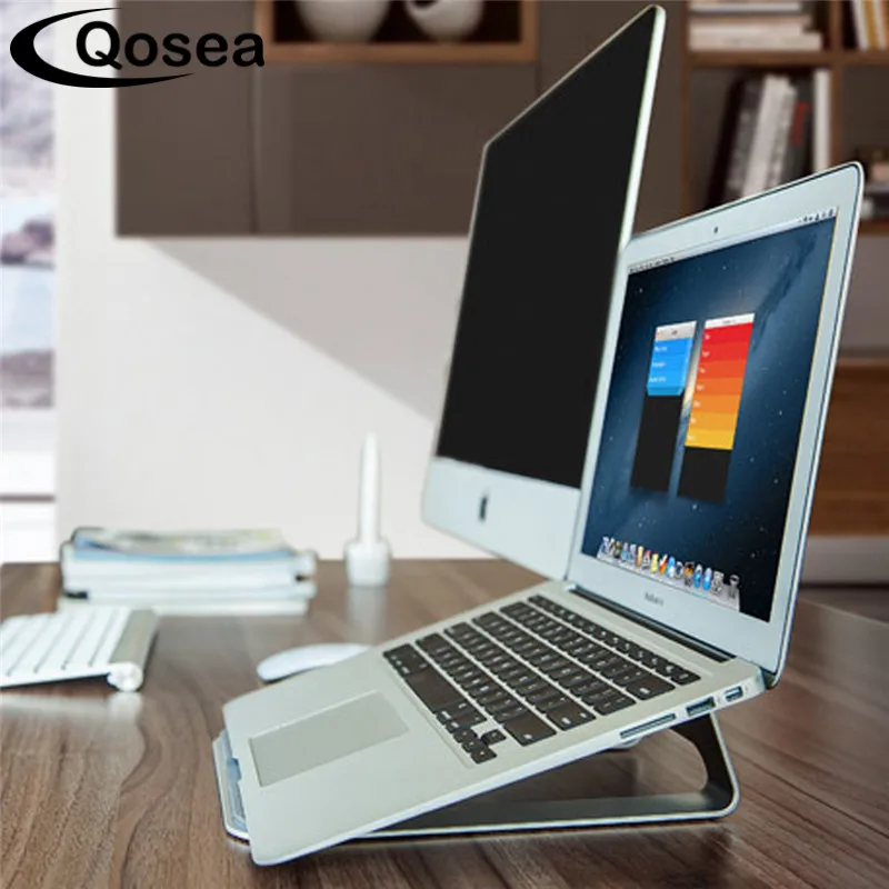 

Qosea Protable Lightweight Aluminum Laptop Holder Radiator Stand Support Desk For Apple MacBook Air Pro Notebook Cooling Rack