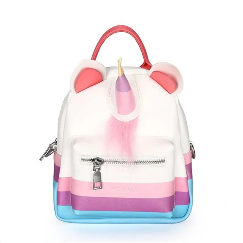 

Fashion Women Backpack High Quality PU Leather Contrast Color Back Pack Creative Cartoon Mini Bag Mochila Mujer Simple Organizer
