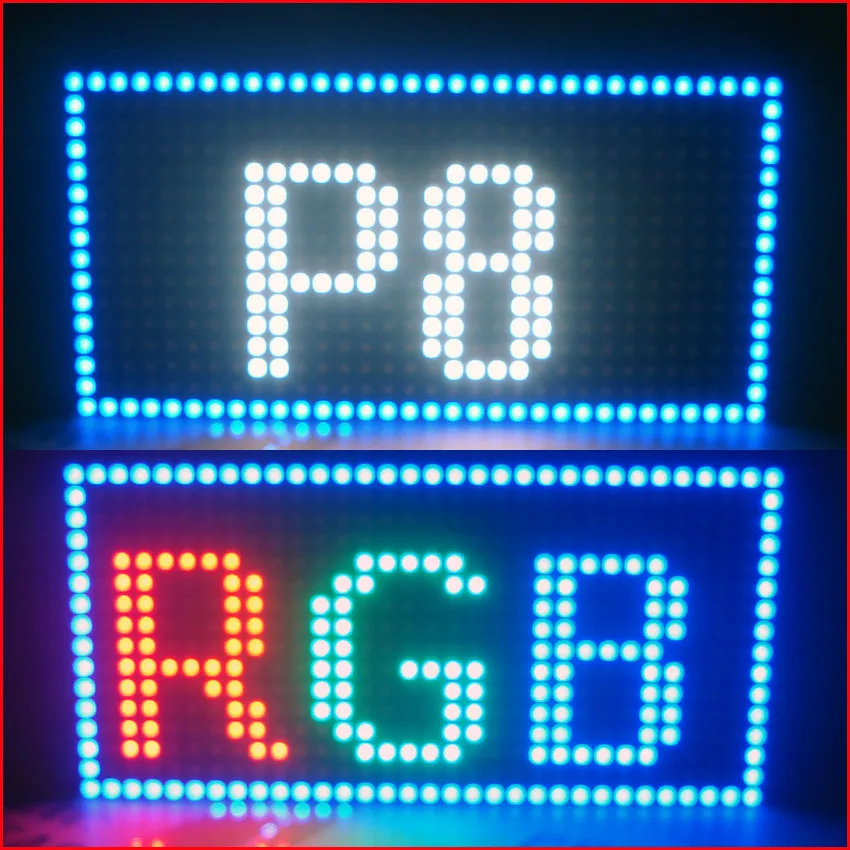 3 в 1 SMD полноцветный P8 модуль светодиодных дисплеев 256*128 мм 32*16 пикселей 1/4