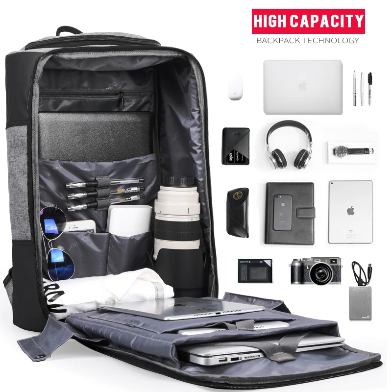  Anti-theft Laptop Backpack For Men USB Charger Male Bagpack Antitheft 17 Notebook Backpacks Men's B