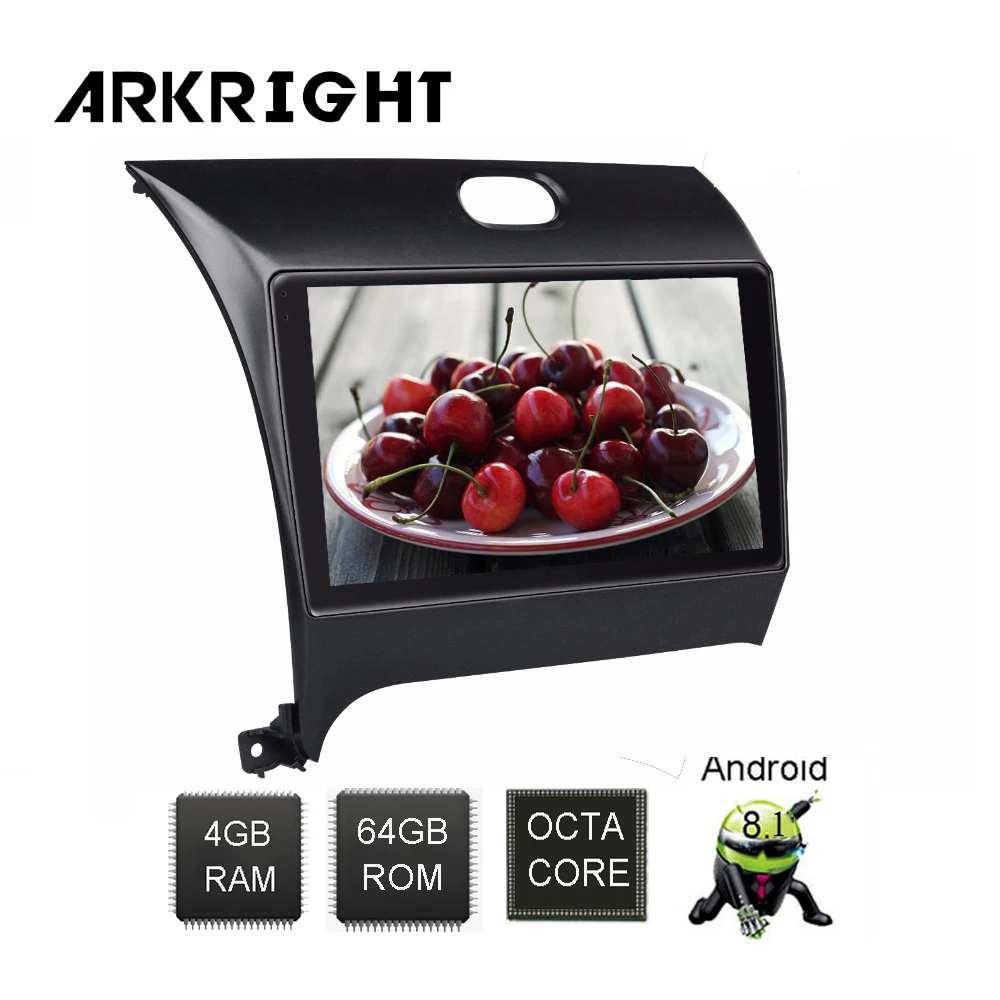Автомобильная магнитола ARKRIGHT 9 дюймов Android 8 1 стерео аудио GPS для Kia Cerato K3 Forte 2012 2016