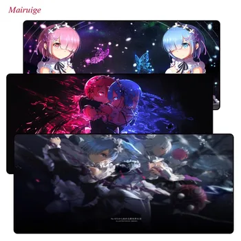 

Mairuige ReZERO Starting Life in Another World Large White Lock Edge Gaming mouse pad for game player Desktop PC Computer Laptop