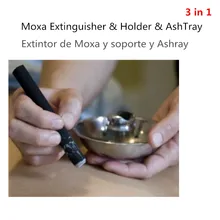 Нержавеющая сталь мокса огнетушитель роликовый держатель палочка для прижигания устройство Массажная коробка бездымный Акупунктура Артемизия