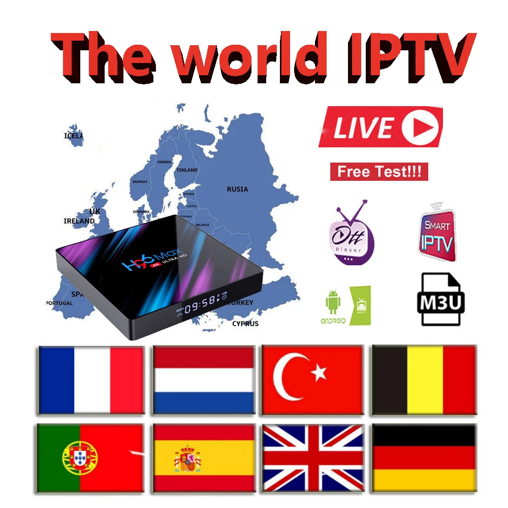

IPTV M3U Subscription UK Italia Portugal French Spanish Germany IPTV Account Code Enigma Smart World TV for Android tv box