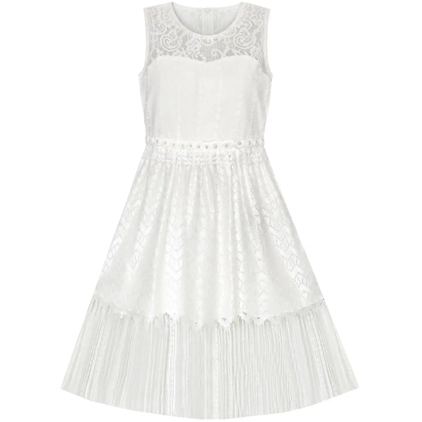 white sundress with yellow flowers