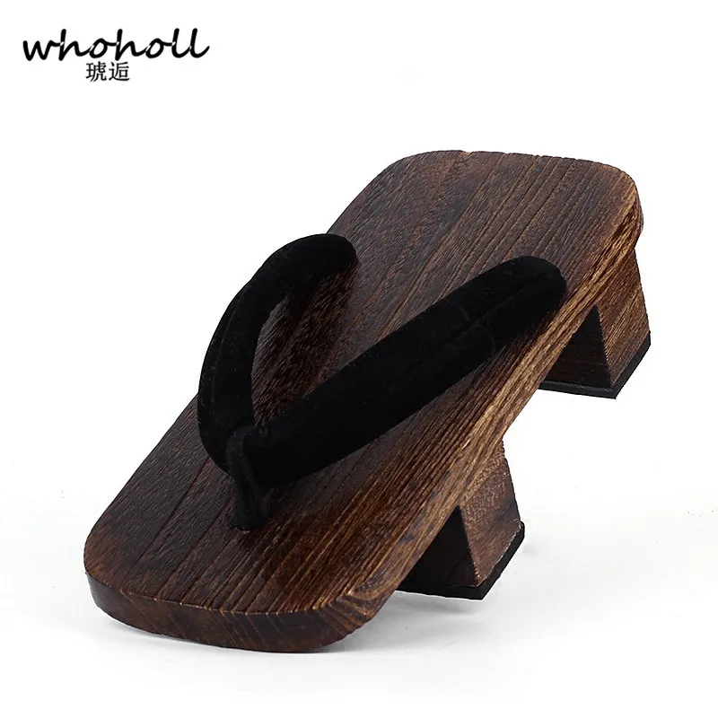 

WHOHOLL Geta Two-toothed Sandals Anime Cosplay Japanese Geta Sandals Men's Clogs Flip-flops Wooden Sandals Slides Costumes Shoes