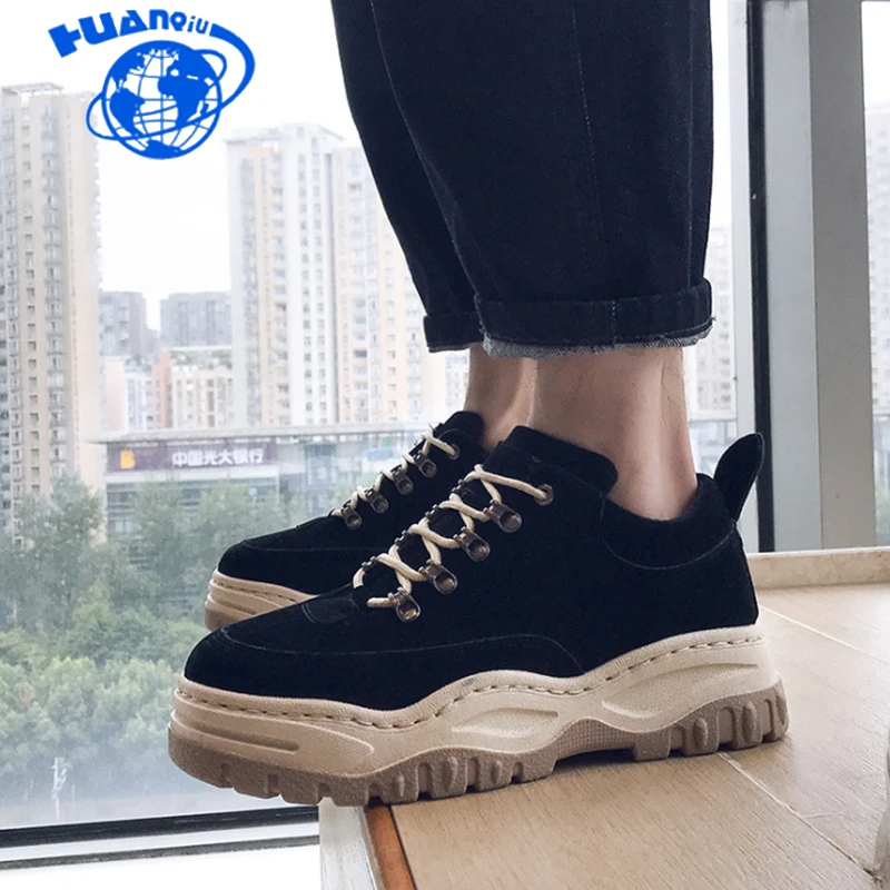 

HUANQIU Ins super fire thick bottom increased men shoes casual autumn/winter men casual shoes 2018 fashion men sneakers ZLL650
