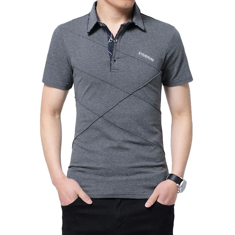 New Men's Polo Shirts Short Sleeve 4XL 5XL Summer Male Solid Cotton