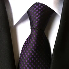 Mantieqingway 8 см мужские галстуки Классический сплошной цвет в горошек шейный платок галстук-бабочка Модный повседневный галстук из полиэфира Фиолетовый шеи галстуки для мужчин