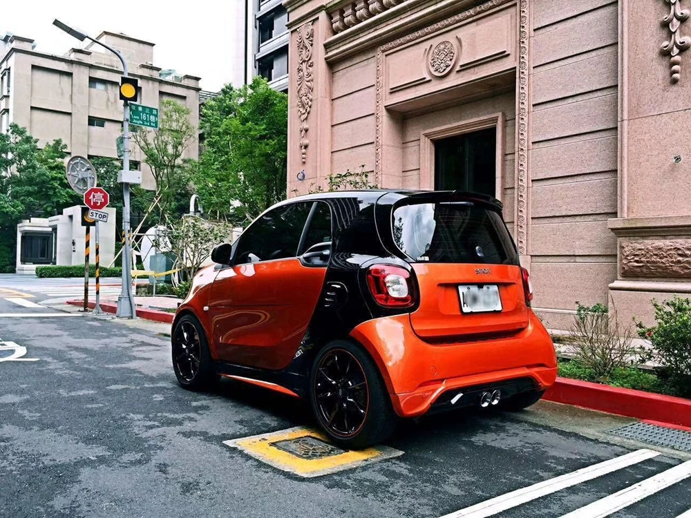 Для Benz Smart Fortwo Forfour 453 Неокрашенная Передняя Задняя губная сторона юбки переднее заднее крыло клеш Комплект кузова задний спойлер бампер