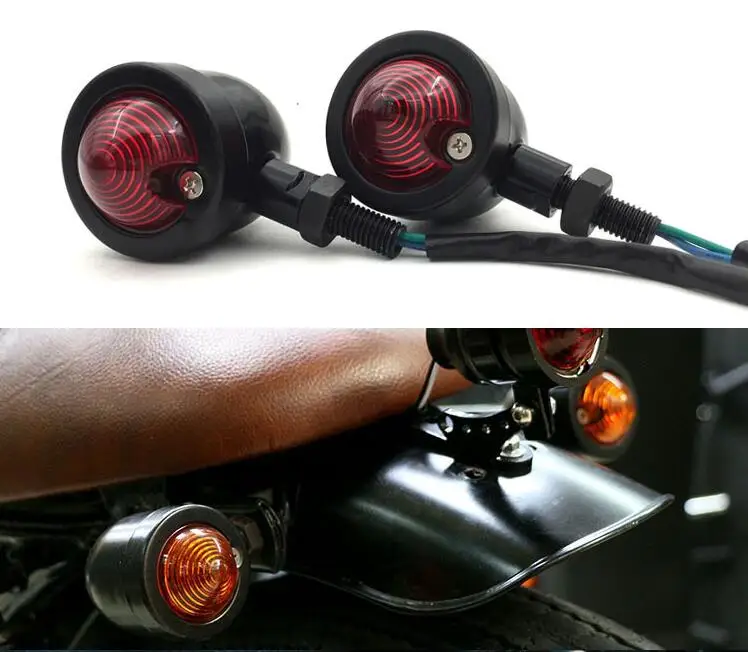 Metal Housing Led Motorcycle Turn Signal Lights 10mm Mounting Bolts