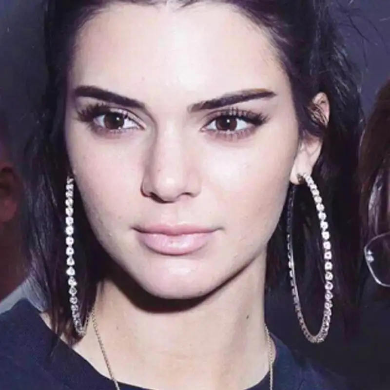

9cm Round Circle Big Hoop Earrings For Women Personality Classic Full Rhinestone Statement Earings Trendy Jewelry Bijoux