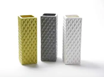 

Minimalist ceramic creative Square flower vase pot home decor crafts room decoration porcelain figurine Bar vase decoration gift