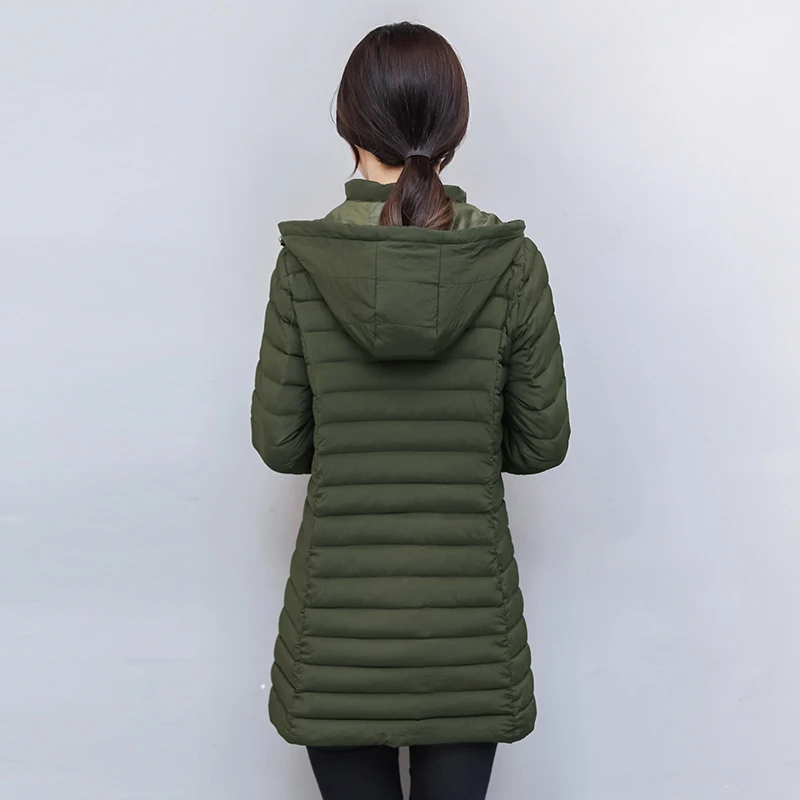 Casual 2019 Winter Jacket Women Hooded Cotton Padded Autumn Female Coat Outwear Slim Ladies Parka Abrigos Mujer Invierno