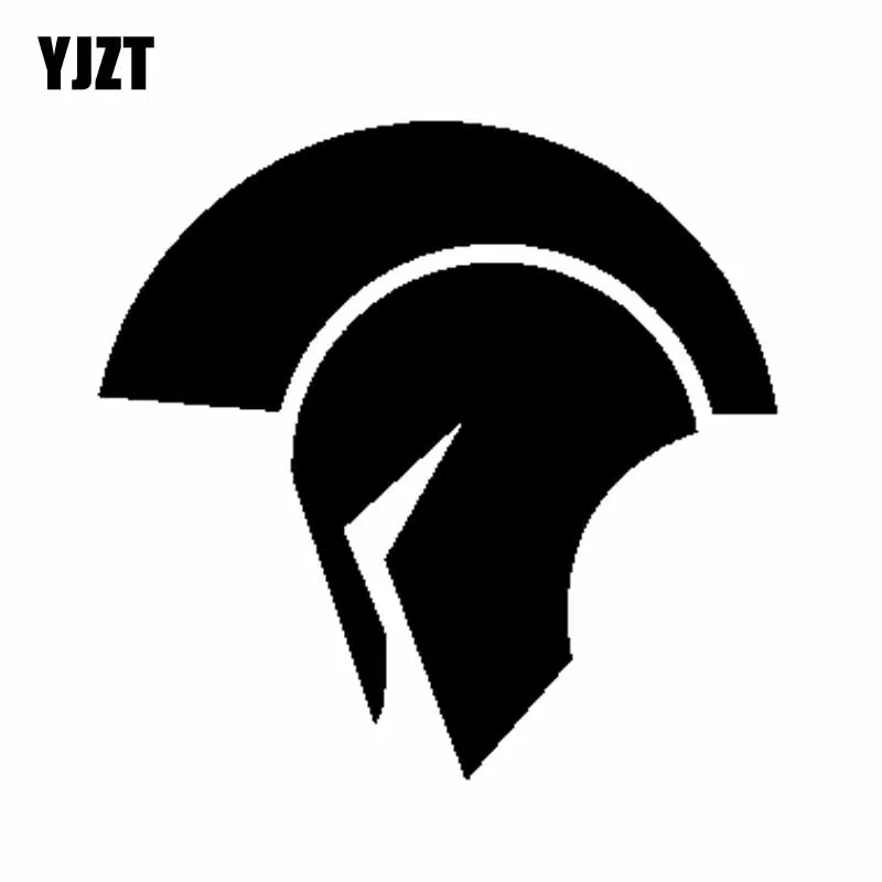 YJZT 12 7 см * 3 автомобильная наклейка на шлем воина виниловая черная серебряная