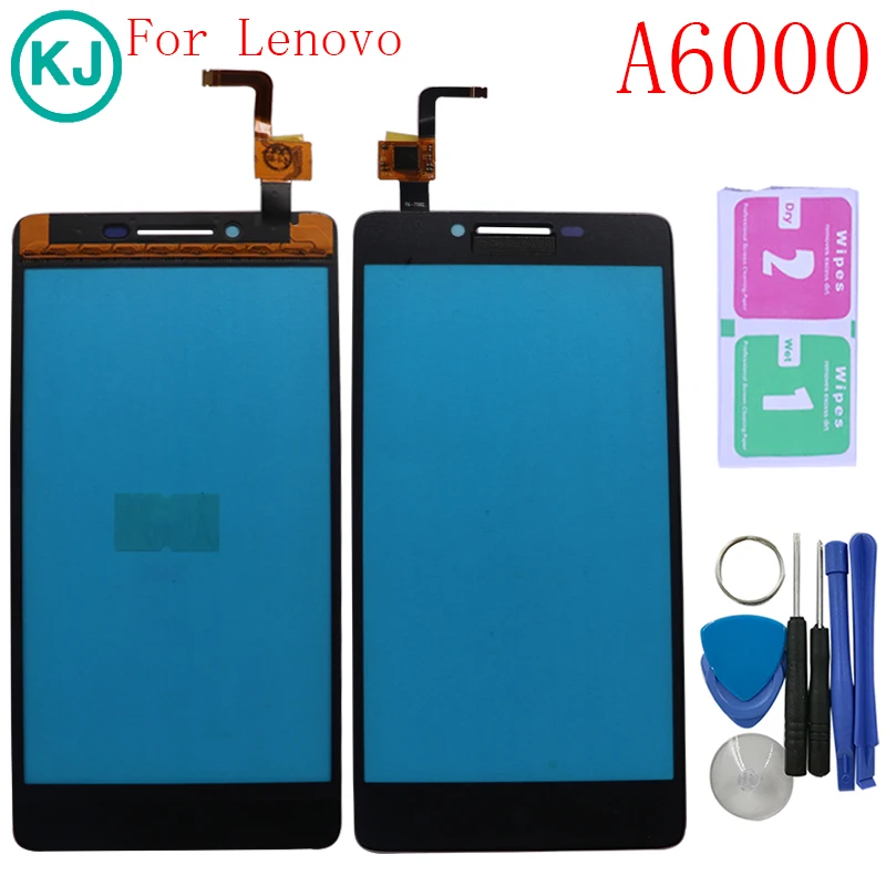 

New A6000 Touch Screen Panel for Lenovo A 6000 Digitizer Front Touch Glass Sensor Black with Tools