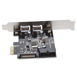 Сверхскорости 2-Порты и разъёмы USB 3,0 PCI-E PCI Express 19-pin USB3.0 4-контактный соединитель IDE низкий профиль