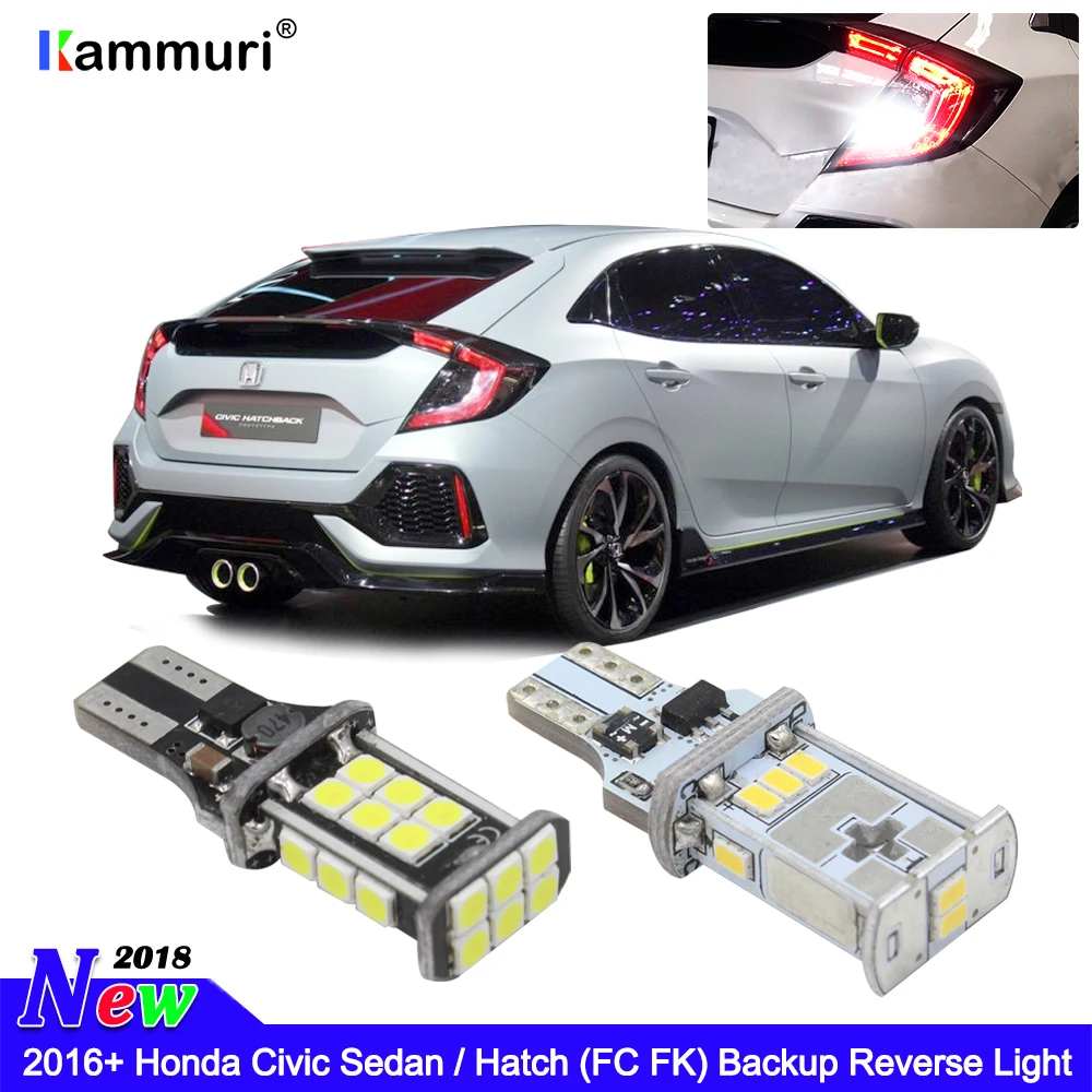 

KAMMURI Error Free W16W T15 LED Bulbs Fits HONDA Civic FC FK 2016+ LED Reverse Light