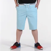 Мужские летние большие шорты Плюс Размер повседневные льняные шорты мужские шнурок длиной до колена Короткие брюки 3xl-10xl хип-хоп