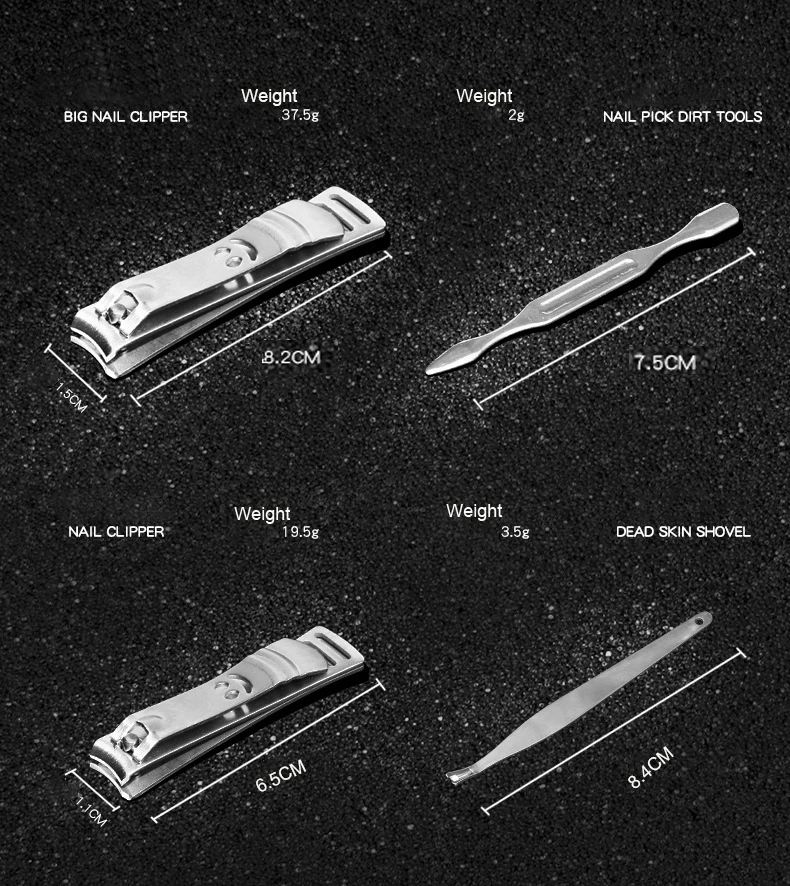 12 в 1 Набор для маникюра из нержавеющей стали, машинка для стрижки ногтей, кусачки, ножницы, пинцеты, ушные палочки, педикюр, маникюрный набор, инструменты для дизайна ногтей