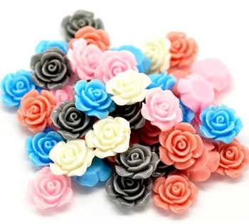 

Double One Mix Color 500pcs 12/13/19mm Charm Jewelry Findings Plastic Acrylic Candy Color Flower Spacer Beads
