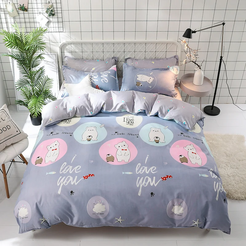 

Strawberries winter 3/4pc Bedding Set luxury comfortable bedclothes duvet cover bed linen Home textile High Quality Bedspread