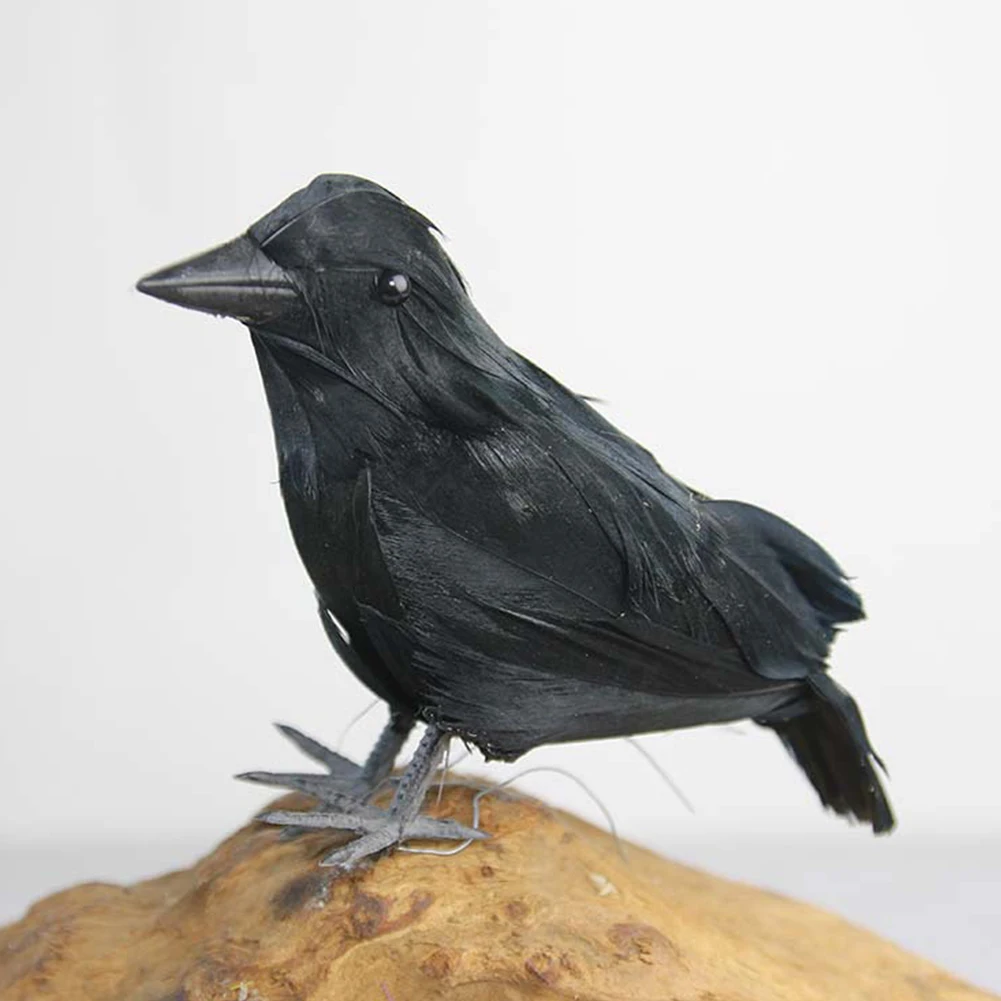 

Crafts Raven Bird Halloween Prop Party Artificial Feather Crow Realistic Art