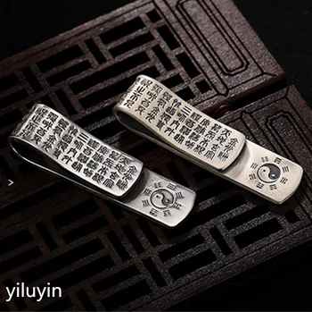 

KJJEAXCMY Fine jewelry S990, hollowed out, clover flowers, riches and fringes, pure silver Thai silver sweater chain pendant