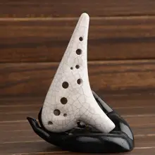 New 12 Holes Ocarina Soprano F Key Flute Ocarina Handmade Zelda Ocarina Crack 12 Hole Ocarina open hole Folk Instrument