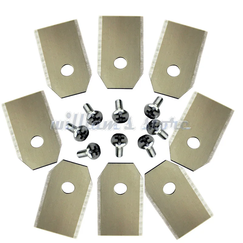 

9PCS Auto Mower Blades Stainless Steel Robot Mower Blade L35*W18*T0.75mm
