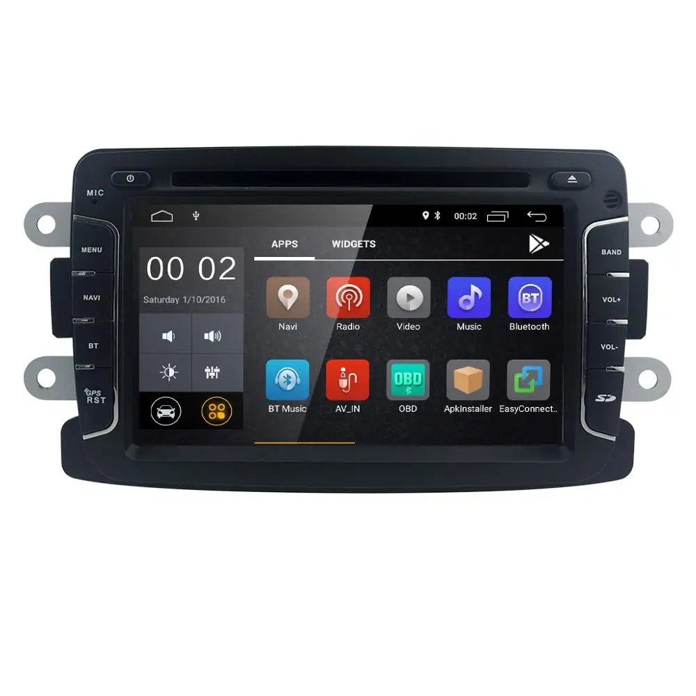 

1Din 2G RAM Car DVD Stereo Player GPS for Renault Duster Dacia Sandero Logan Dokker Captur Symbol 2013-2017 OBD2 DAB Free Camera
