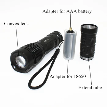 

Tactical LED Flashlight XM-L T6 Zoom Torch White Light Camping Lights Fishing Lamp AAA/18650/26650 Battery Lanterna