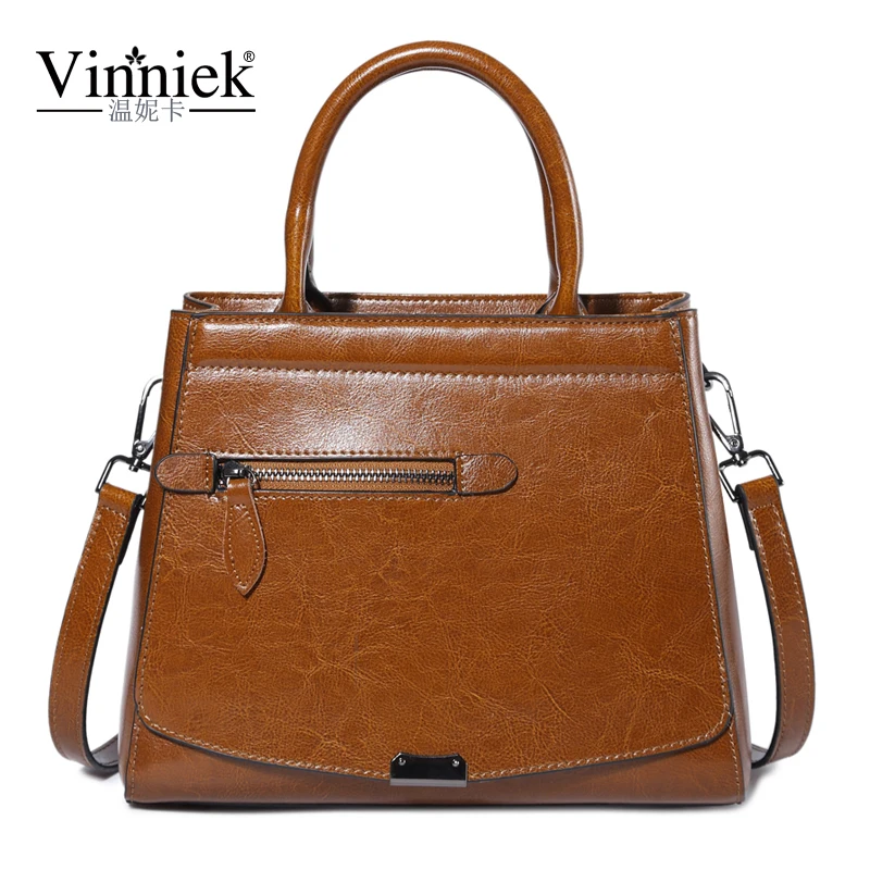 100 Cow Leather Women Bag Handbags Famous Brands Solid Genuine Leather