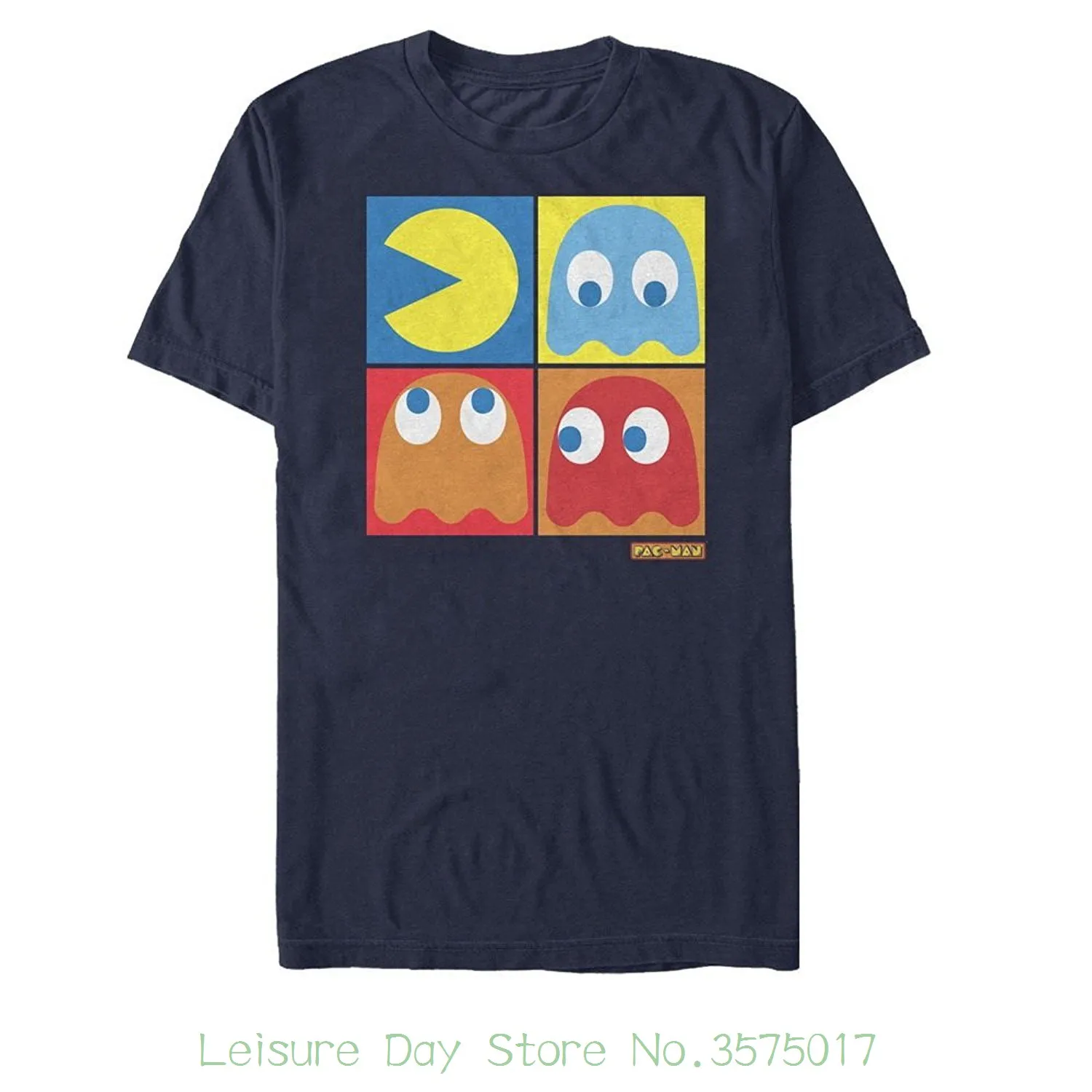 Quality T Shirts Men Printing Short Sleeve O Neck Tshirt Pac man