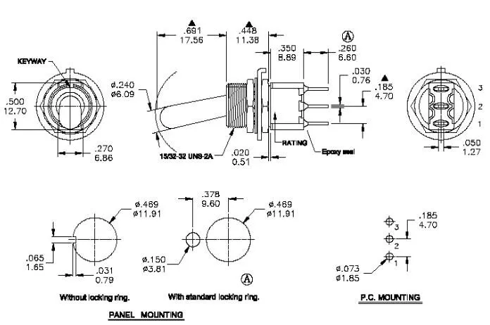 SH T8014-Z1 12 мм 3Pin 3 положения ВКЛ-ВЫКЛ-ВКЛ поддерживается SPDT Мини тумблер большая длинная ручка