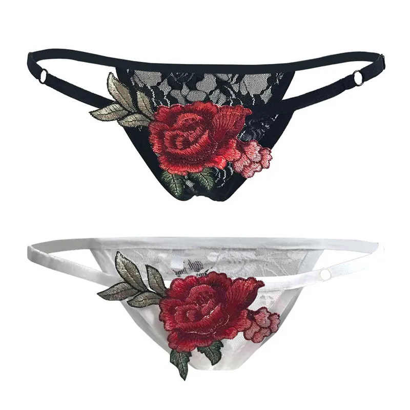 Women Lace Appliques Briefs Panties Thongs Lingerie Underwear Knickers New Sexy Women Lace Panties Underwear Low Waist M29 (2)