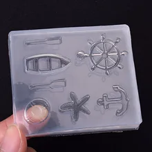 1pc Sea style Rudder Anchor Fashion Scrapbooking Silicone Mould DIY Resin Decorative Craft Jewelry Making epoxy resin molds h611