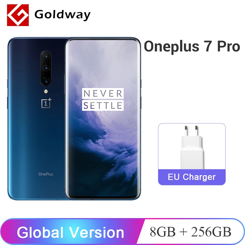 Глобальная версия Oneplus 7 Pro 8 Гб 256 Гб Смартфон Snapdragon 855 4000 мАч 6,6" AMOLED 48MP 30 Вт отпечаток пальца NFC мобильный телефон