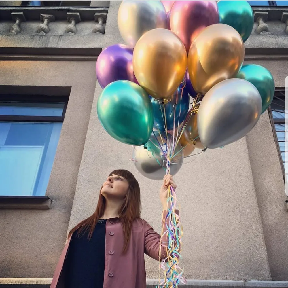 10 unids 12 pulgadas Rosa oro Globos de látex globo metálico perlas de Metal globo colores oro Globos fiesta de cumpleaños boda suministros Globos