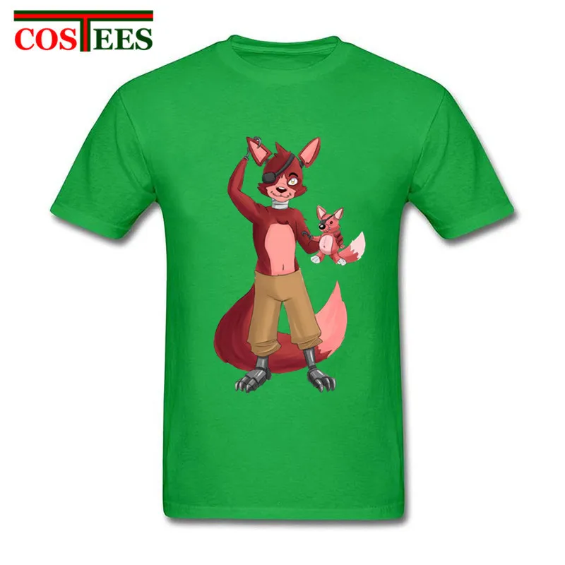 

Cute FNAF Plush Foxy T Shirts women mens Hip Hop T-Shirt Children 100% Cotton O-Neck tshirts Man kids Brand garment Teenage Boys