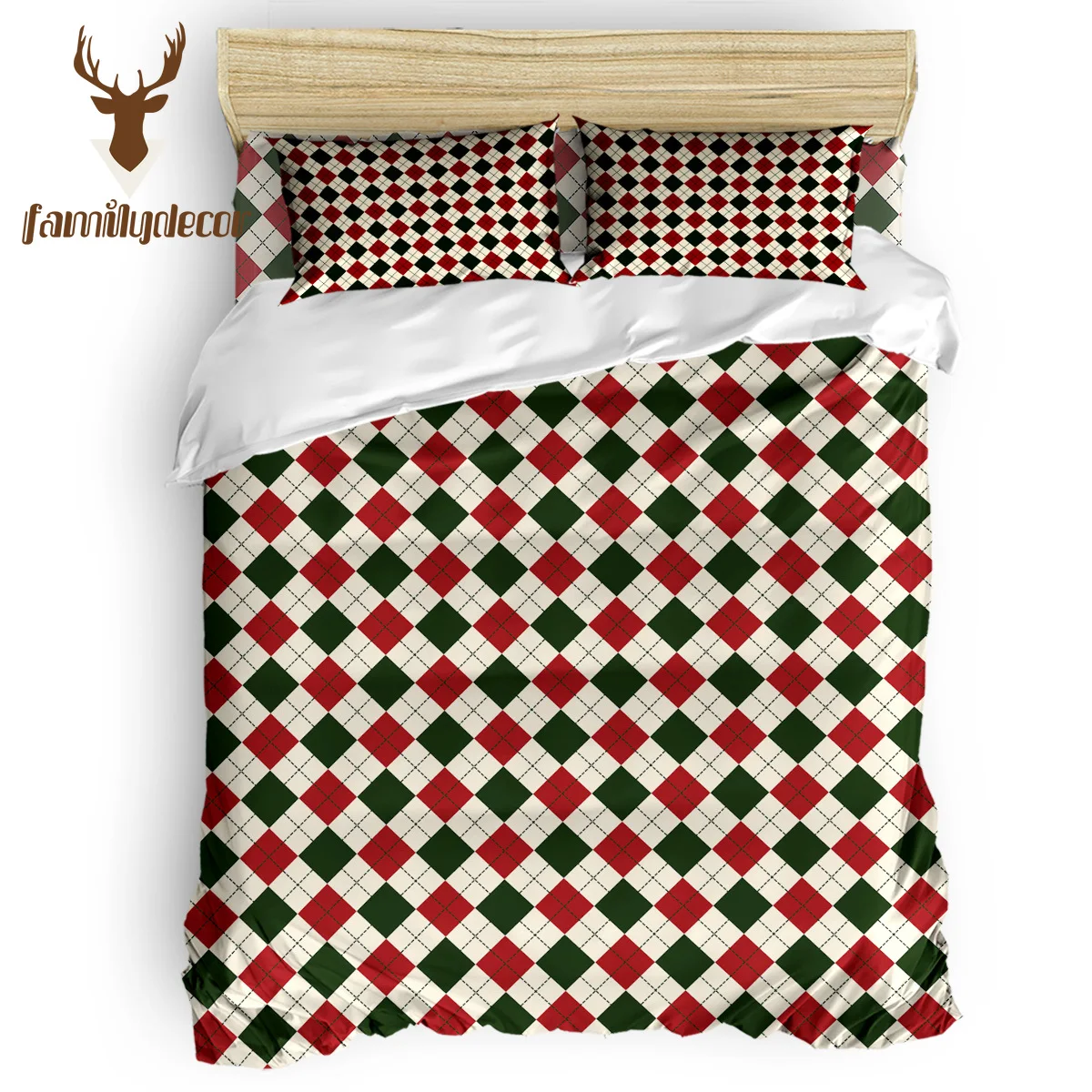 

Family Decor Christams Santa Happy New Year Bedding Sets Duvet Set Covers 4 Piece Bedding Sets 4 Pcs Bedding Sets National Flag