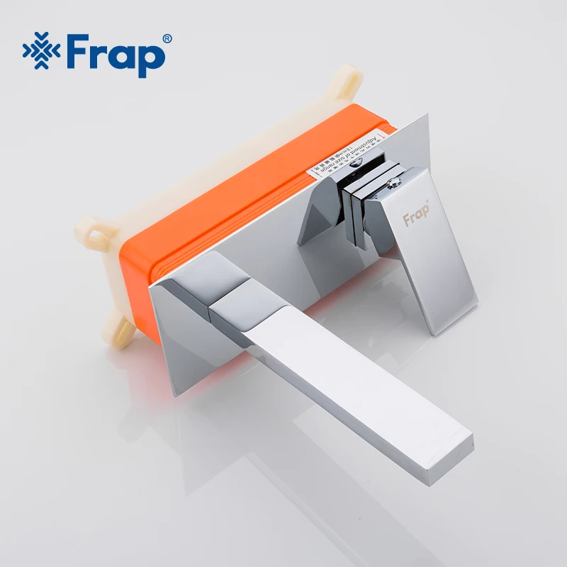 FRAP New Arrival Chrome Basin Faucet Sink Hot and Cold Single Lever Wall Mounted Square Basin Faucet Bathroom Water Tap Y10053