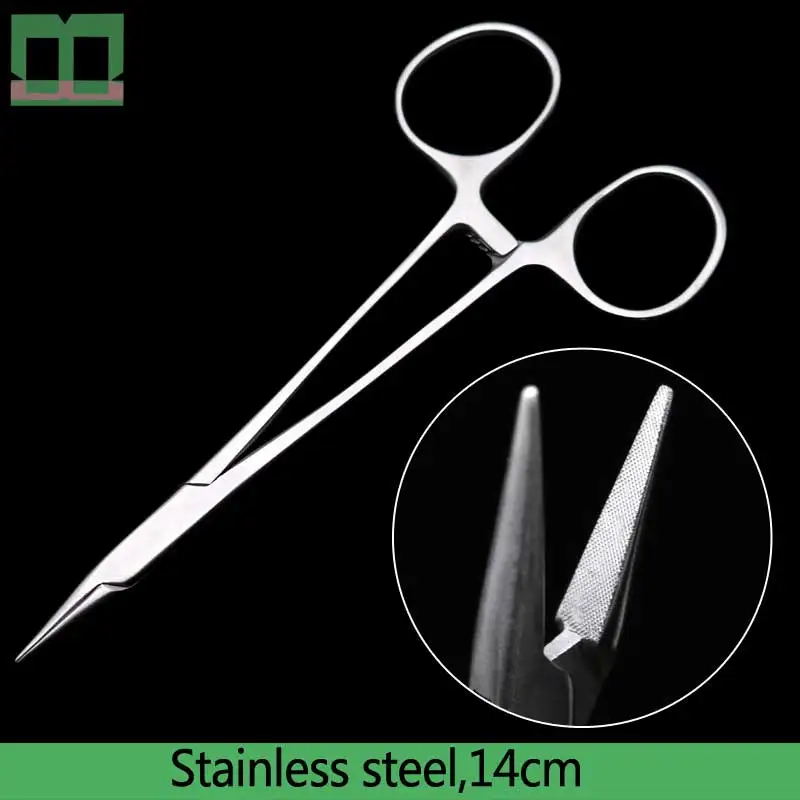 Иглодержатель 14 см из нержавеющей стали для косметической и пластической хирургии хирургические инструменты Aureate handle porte-aiguille - Цвет: Stainless steel