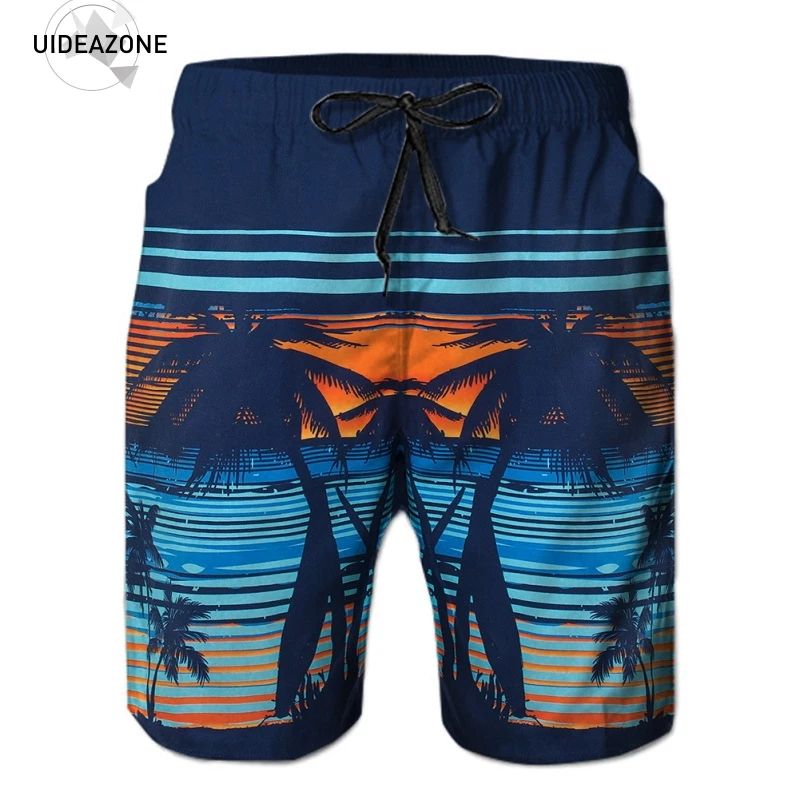 Мужские 3D шорты с рисунком пальмы, свободные спортивные штаны с эластичной резинкой на талии, повседневные шорты для бодибилдинга, шорты мужские, новые летние пляжные шорты