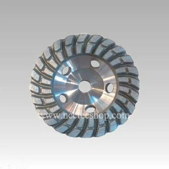 4'' NCCTEC Diamond Aluminum matrix sintered grinding disc 100mm stone Turbo grinding CUP wheel with laser water groove