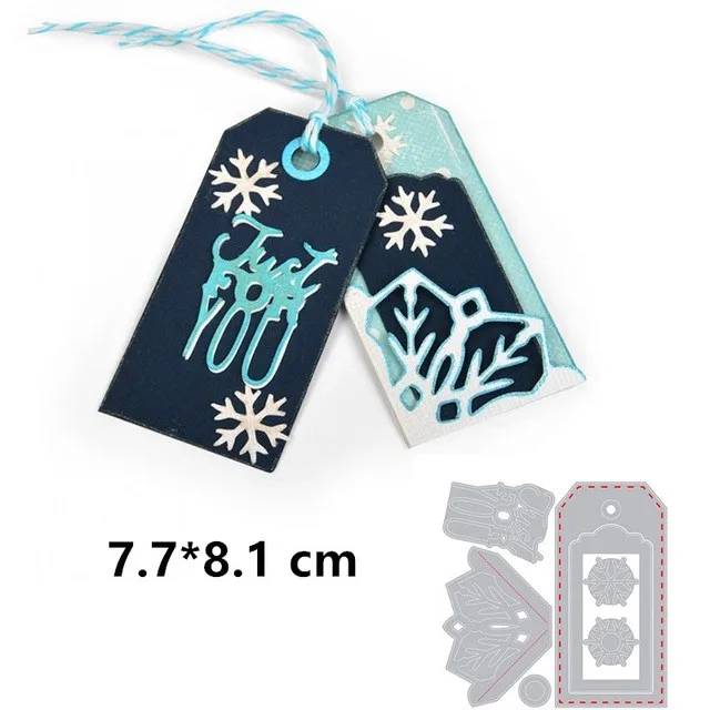 

Christmas Tag Decoration Metal Cutting Dies New 2019 for Card Making Craft Dies Scrapbooking DIY Album Stencil Decor