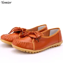 Yomior/Новинка; модная женская обувь из натуральной кожи; обувь на плоской подошве для беременных женщин; мягкая удобная обувь для вождения
