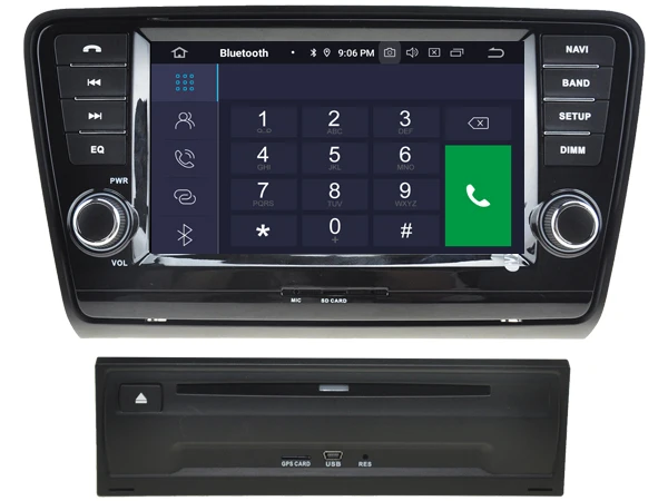 Excellent Navirider GPS Android 9.0 bluetooth stereo 4-Core 8-Core car DVD player for SKODA OCTAVIA II 2014 autoradio accessories 5